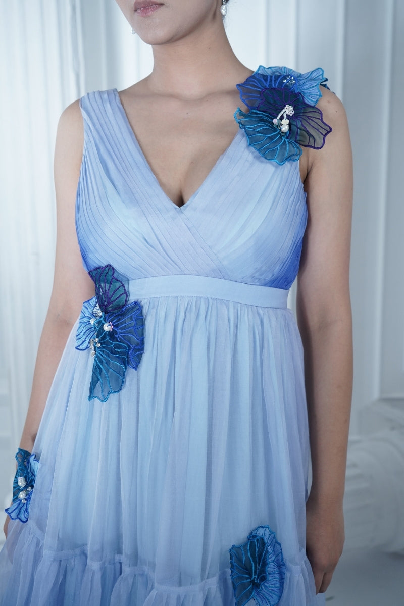 BLUEBELL organza panelled dress