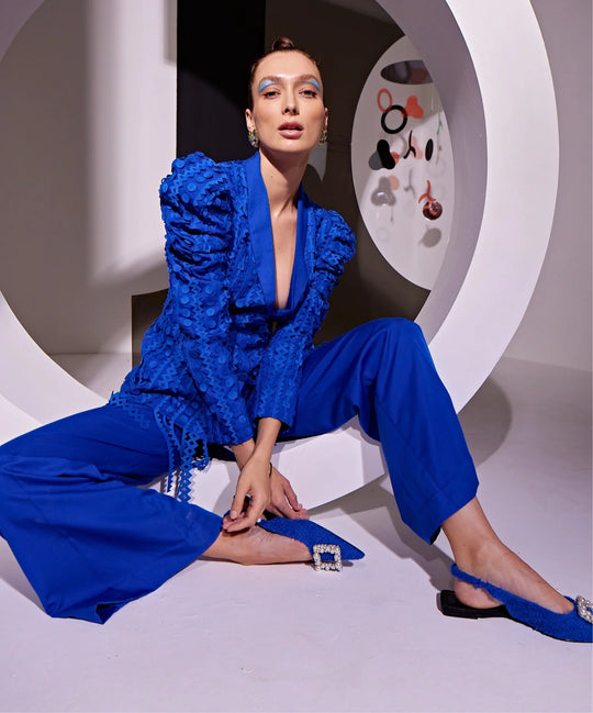 MAXIM PantSuit With All Over Applique
