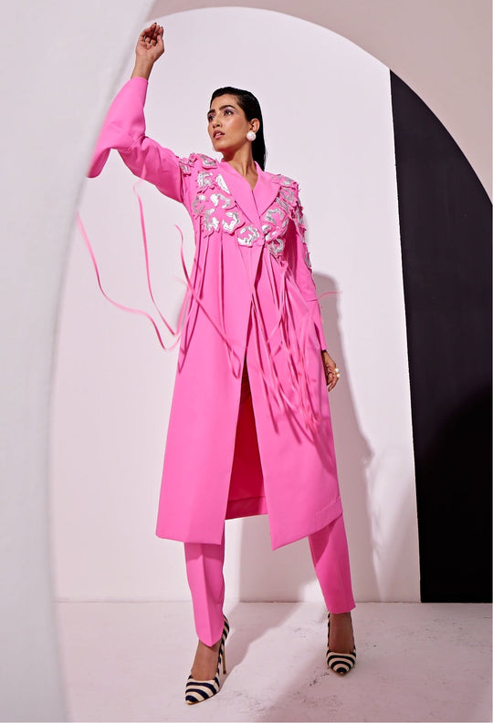 KYNA Metallic Applique Pant Suit