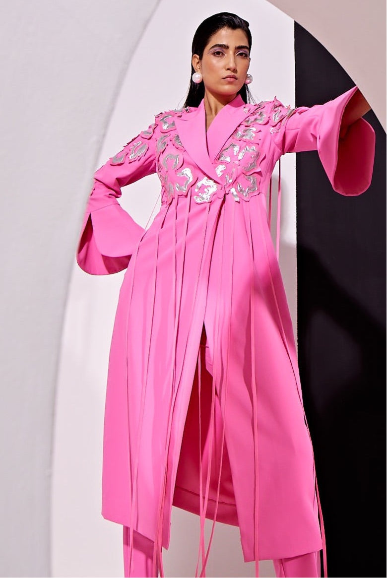 KYNA Metallic Applique Pant Suit