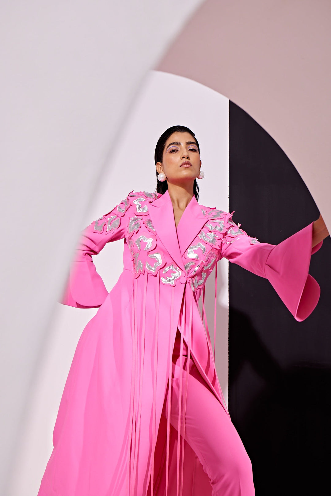 KYNA Metallic Applique Pant Suit