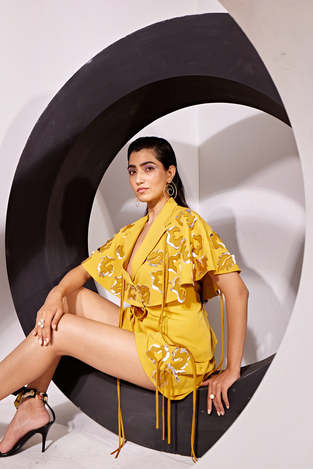 EVA Mustard shorts Set