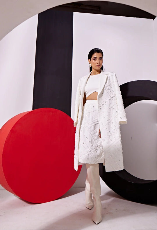 SIMYA Blazer With Skirt And Top