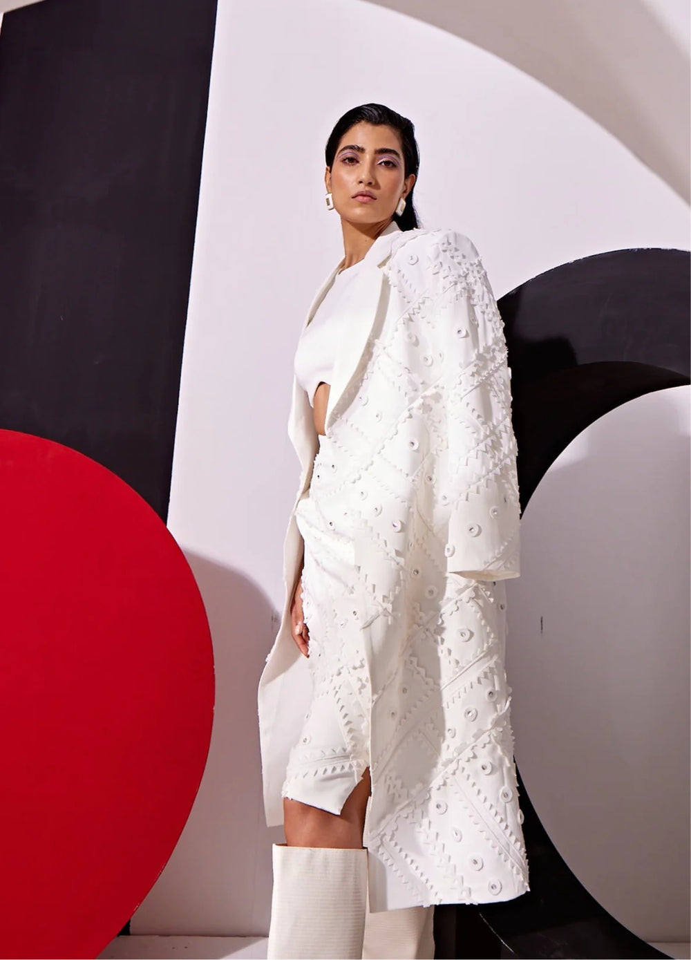 SIMYA Blazer With Skirt And Top