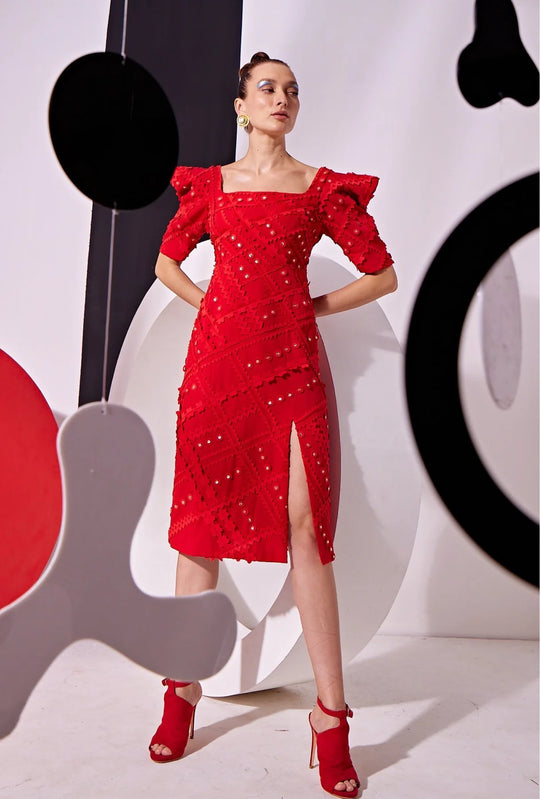 OLA appliqué dress
