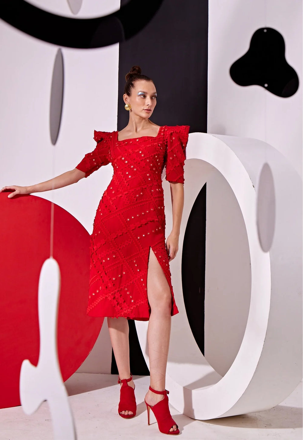 OLA appliqué dress