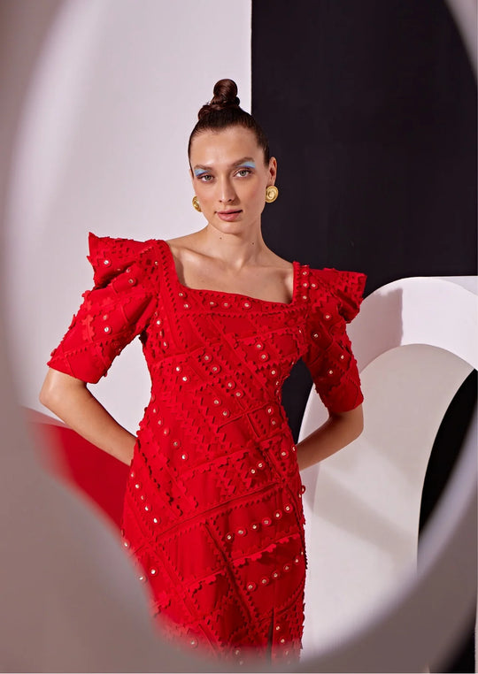 OLA appliqué dress