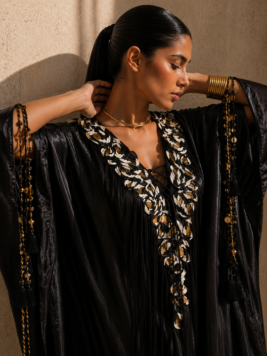 ALEKH FRINGE KAFTAN
