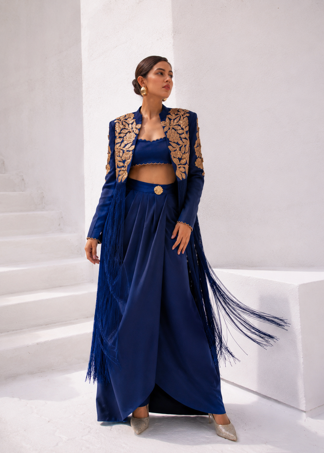 LAZIA gold fringe set