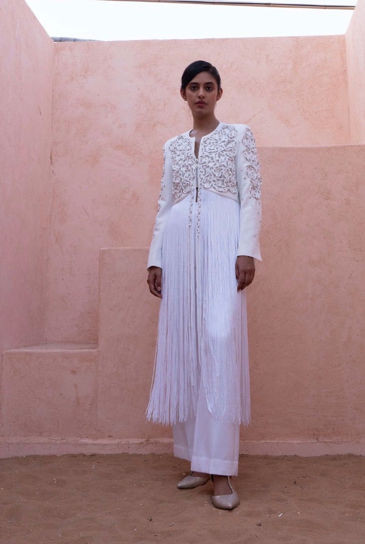 SHAIRA crystal fringe jacket