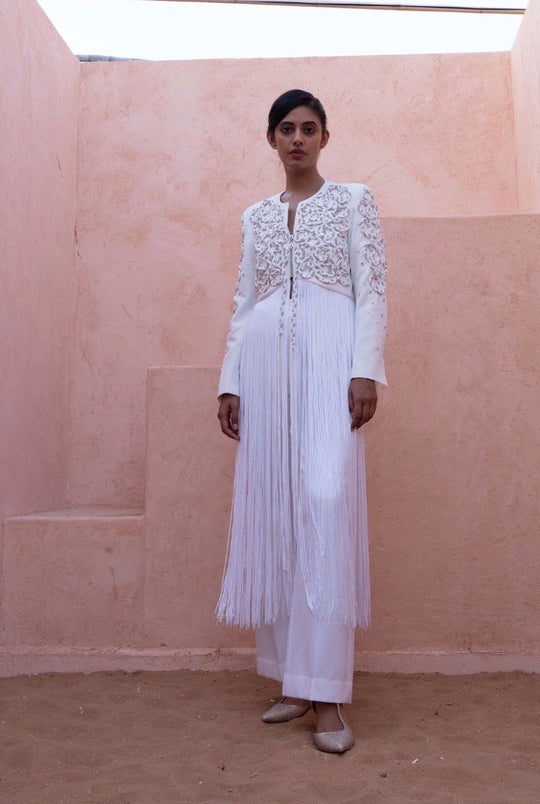 SHAIRA crystal fringe jacket