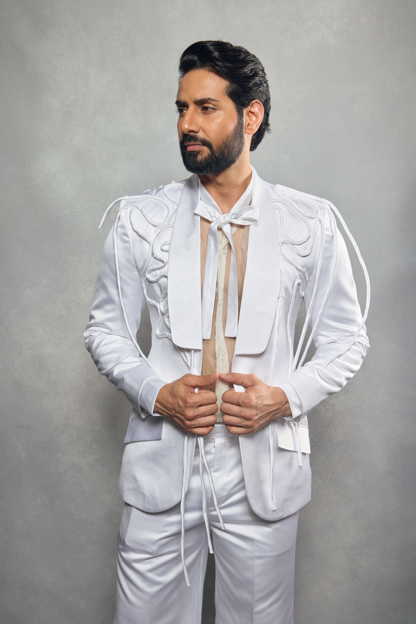 DAMIAN Rope  Textured Blazer Set