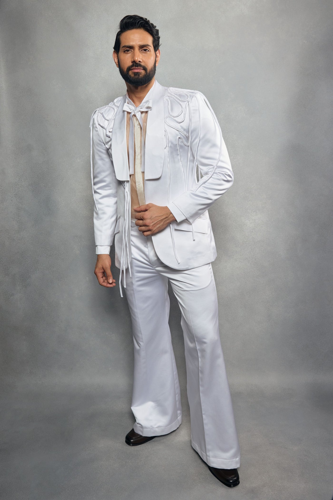 DAMIAN Rope  Textured Blazer Set