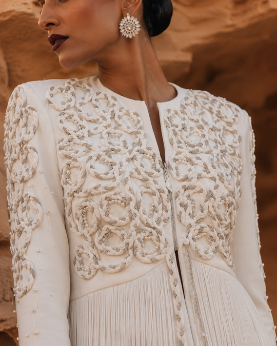 SHAIRA crystal fringe jacket
