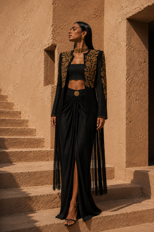 LAZIA gold fringe set
