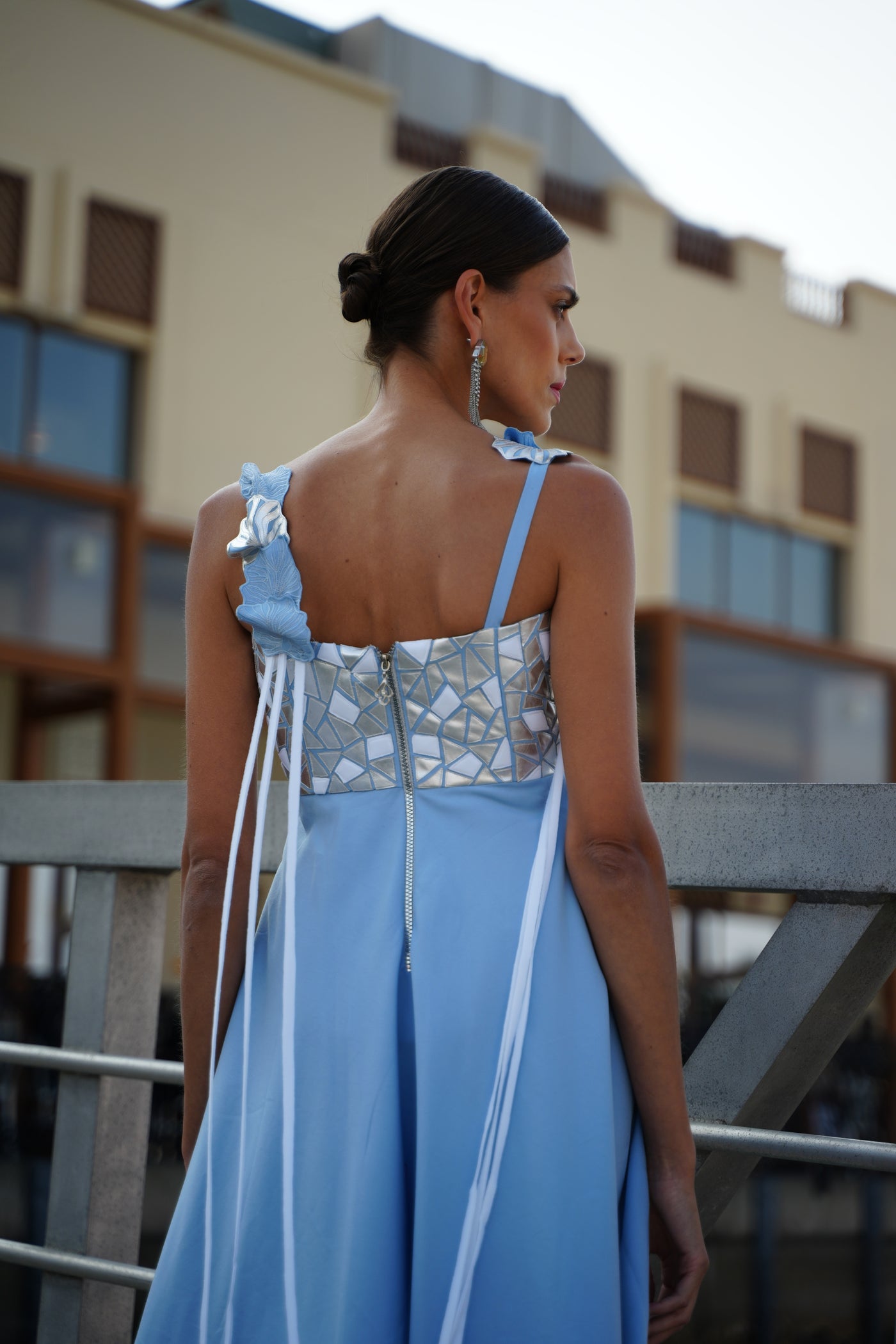 DIPSI Metallic Textured Dress