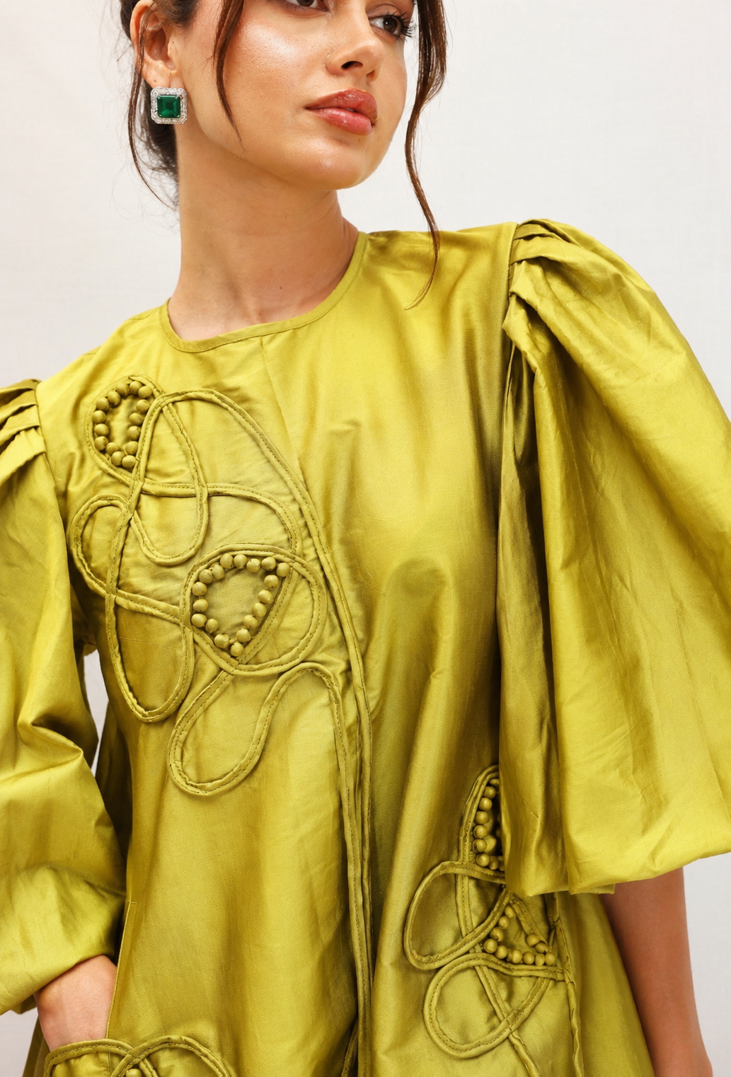 SHIA silk Trapeze Dress