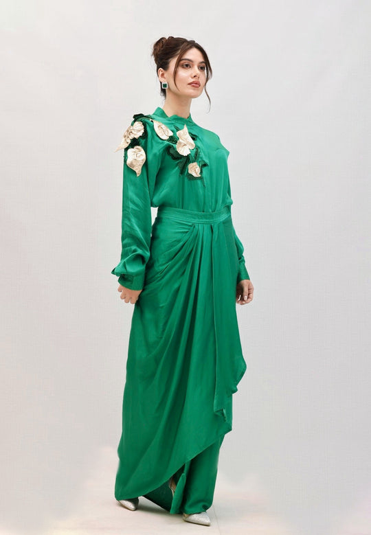 PALM Shirt And Skirt