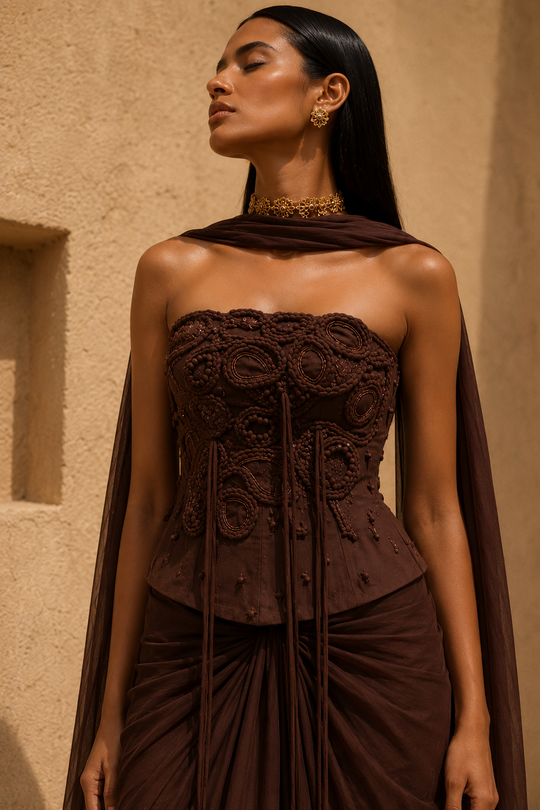 EVA DRAPED DRESS