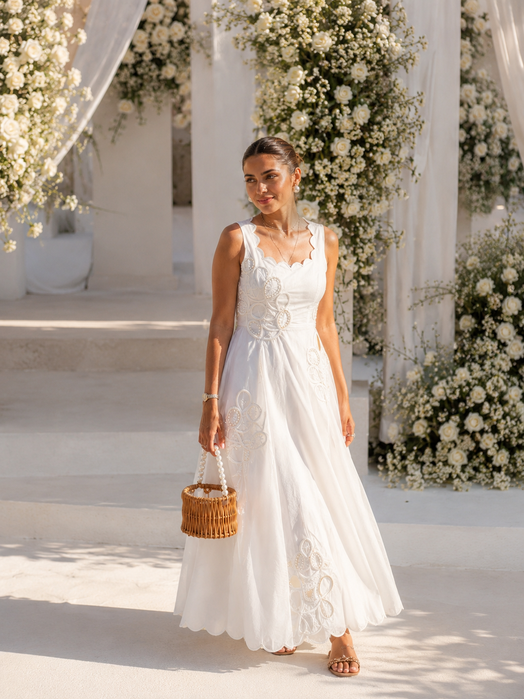 VELORA silk dress(ivory)