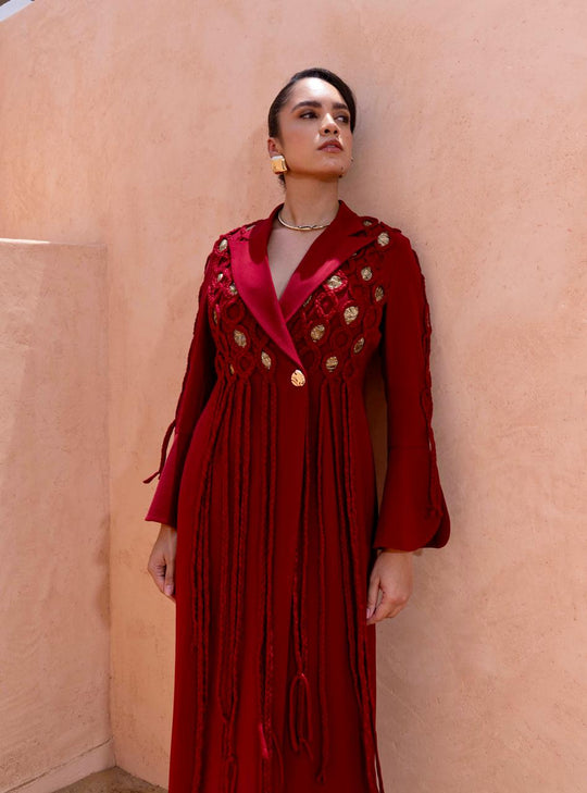 THEA fringe blazer set