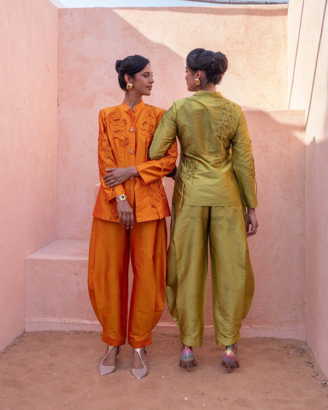 LILA silk bandhgala