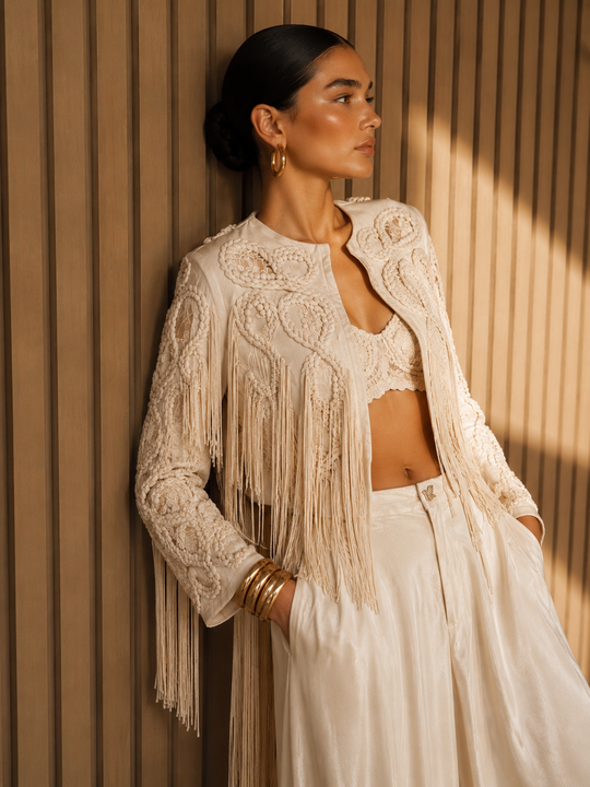 BOHO FRINGE JACKET SET