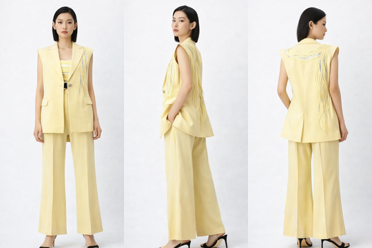 BUTTER metallic vest & pants