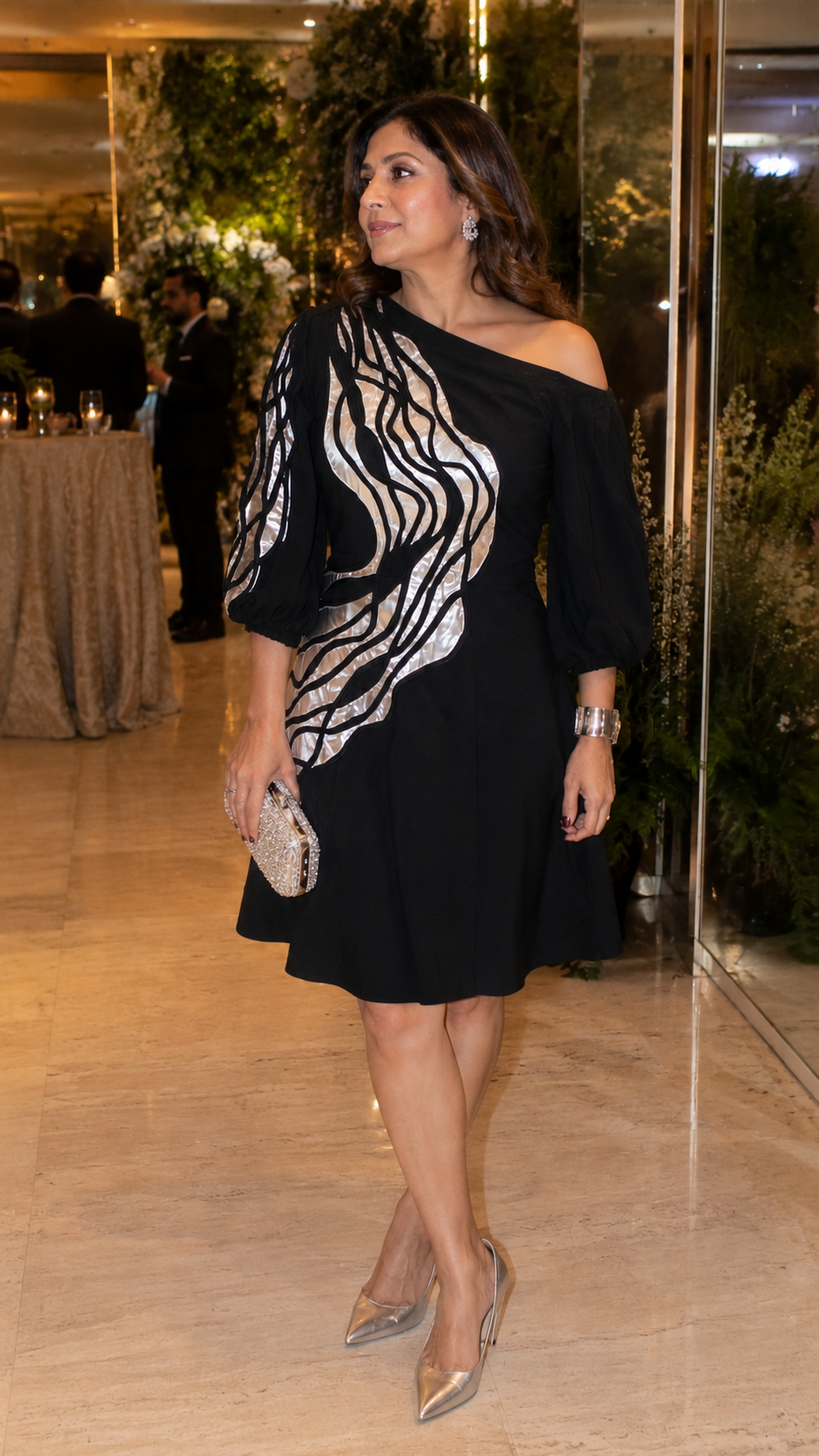 ZUMA metallic sculpted dress