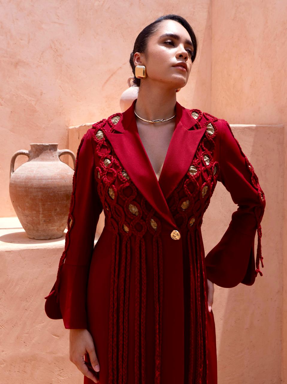 THEA fringe blazer set