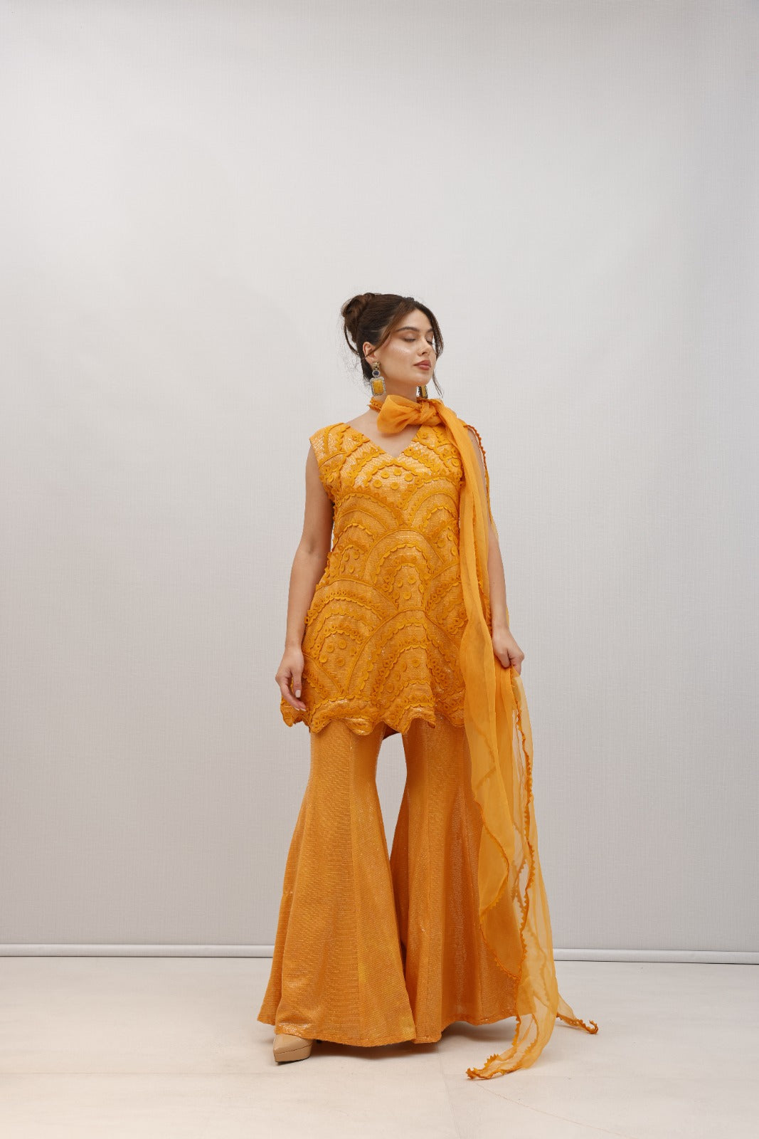 FIZA sequinned tunic & sharara