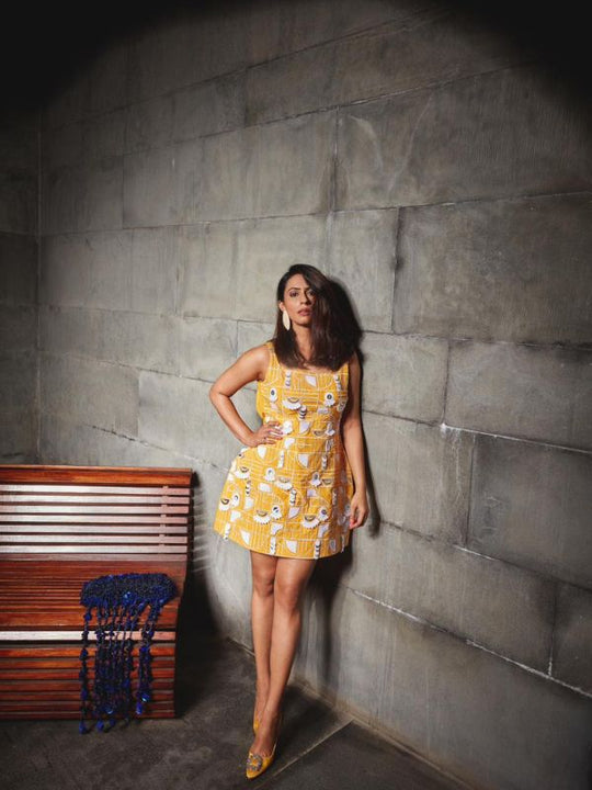 HOURGLASS appliqué dress