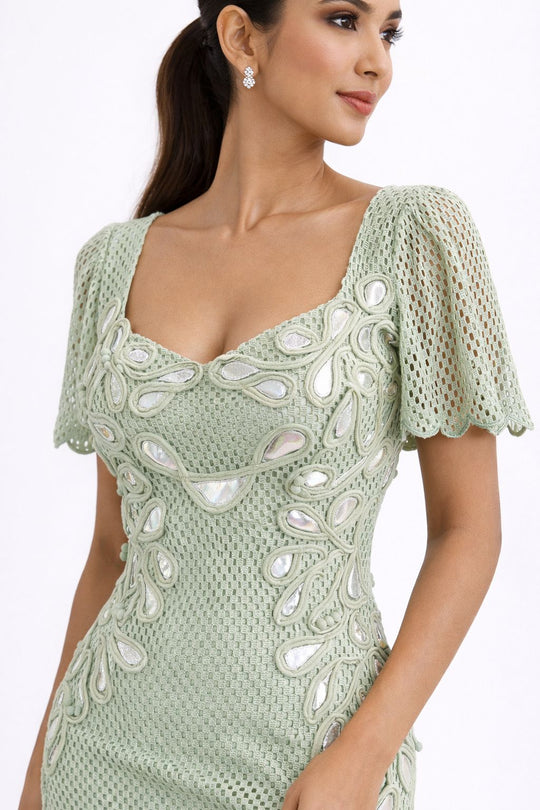 INFINITY mint mesh dress