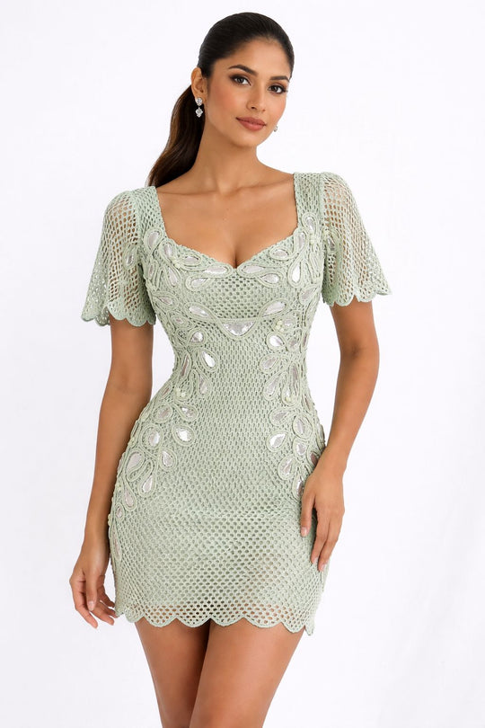 INFINITY mint mesh dress