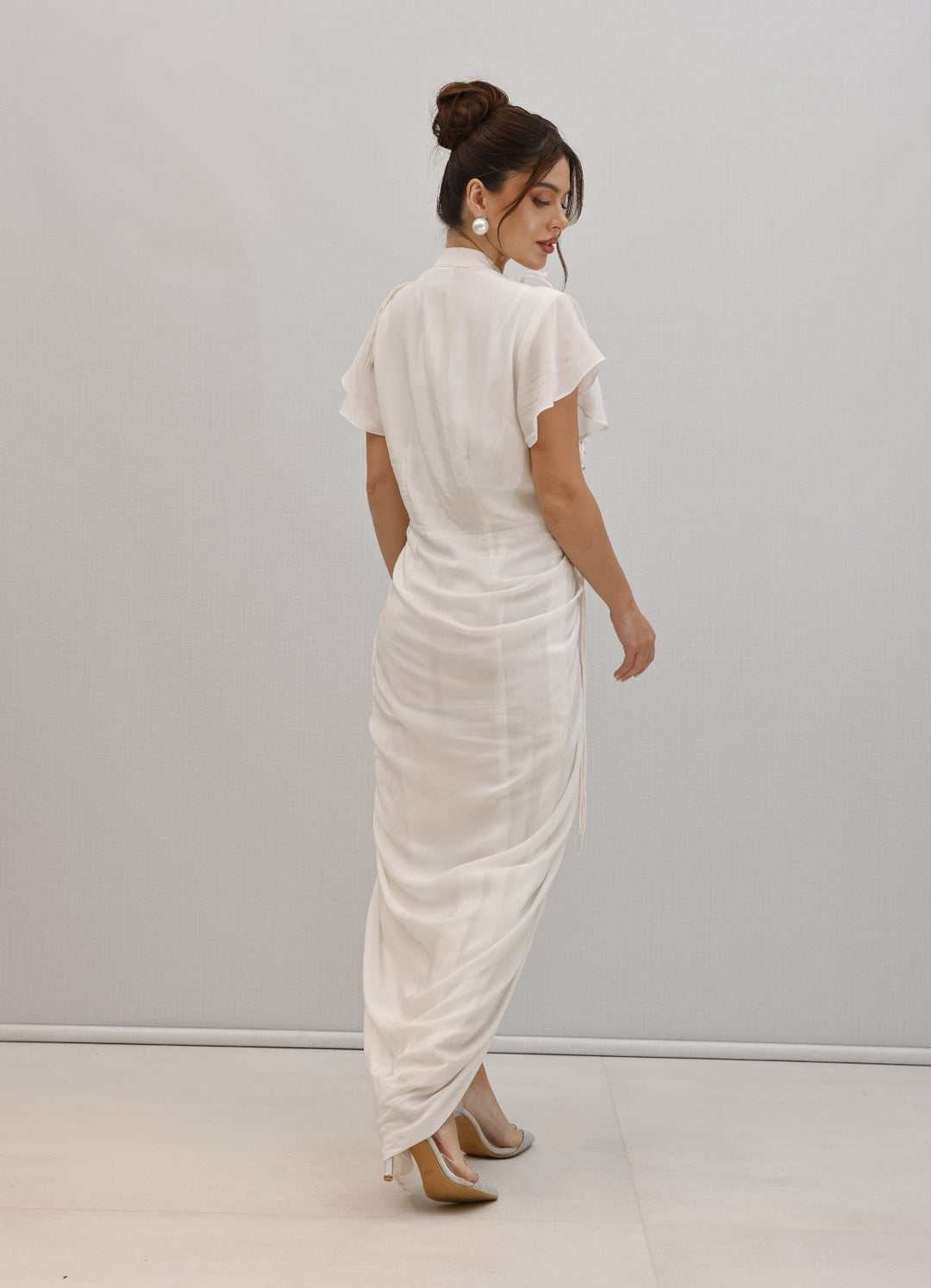 LAIRA Embellished draped Dress