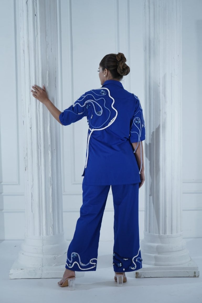 LEXI handcrafted shirt - blue