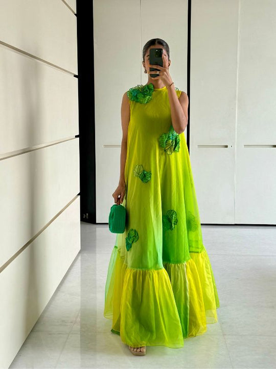 DIA Lime Green Dress – Vidhi Wadhwani
