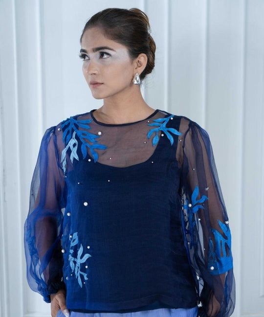 MIDNIGHT embroidered shirt