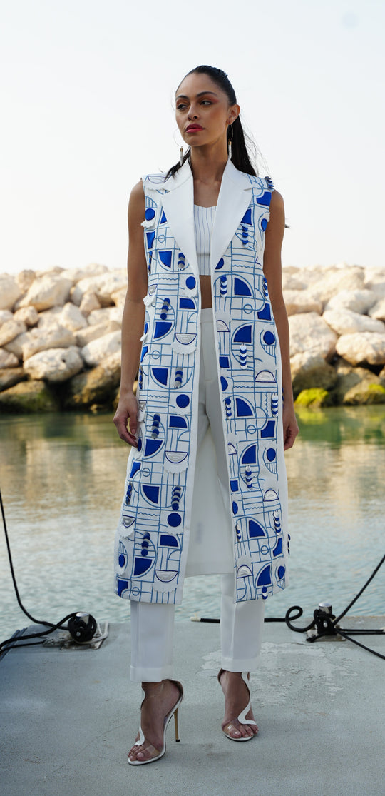 MYKONOS 3D Embroidered Jacket set