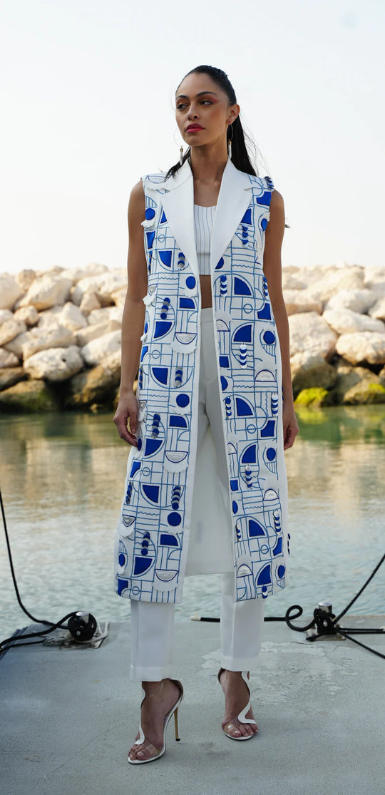 MYKONOS 3D Embroidered Jacket set