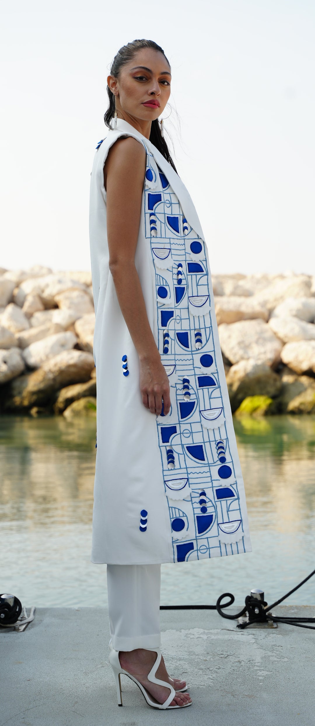 MYKONOS 3D Embroidered Jacket set