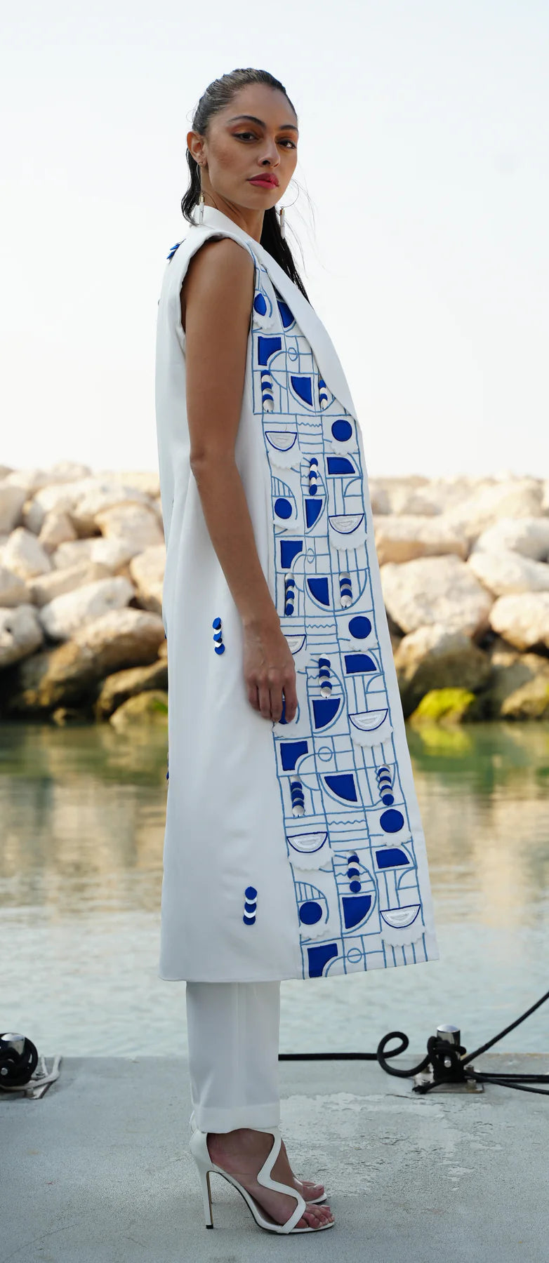 MYKONOS 3D Embroidered Jacket set