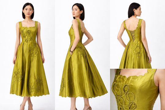 VELORA silk dress