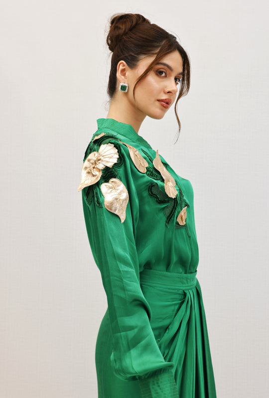 PALM Shirt And Skirt