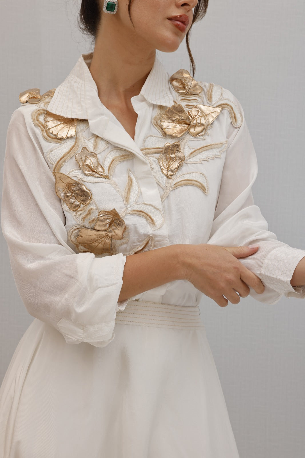 PALM Shirt And Skirt