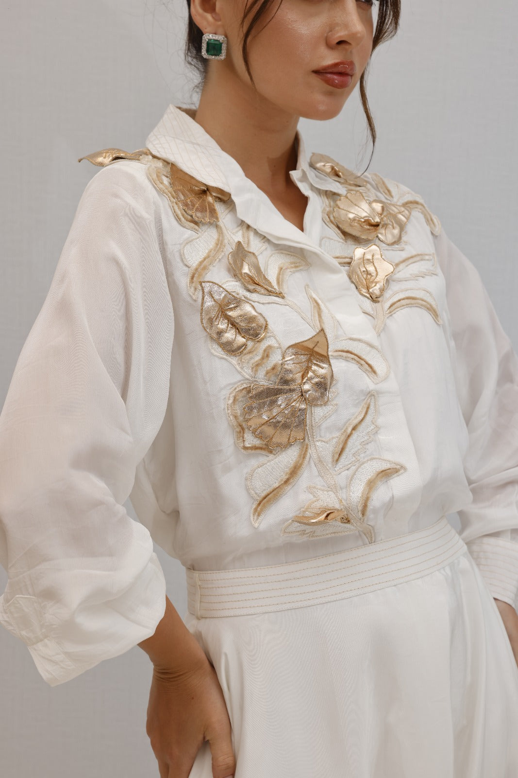 PALM Shirt And Skirt