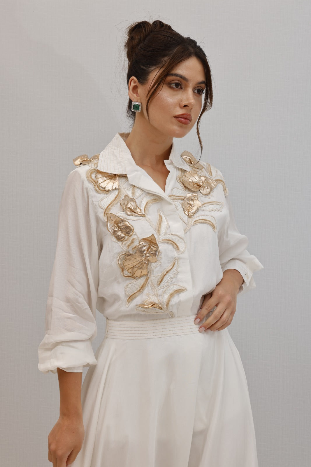PALM Shirt And Skirt