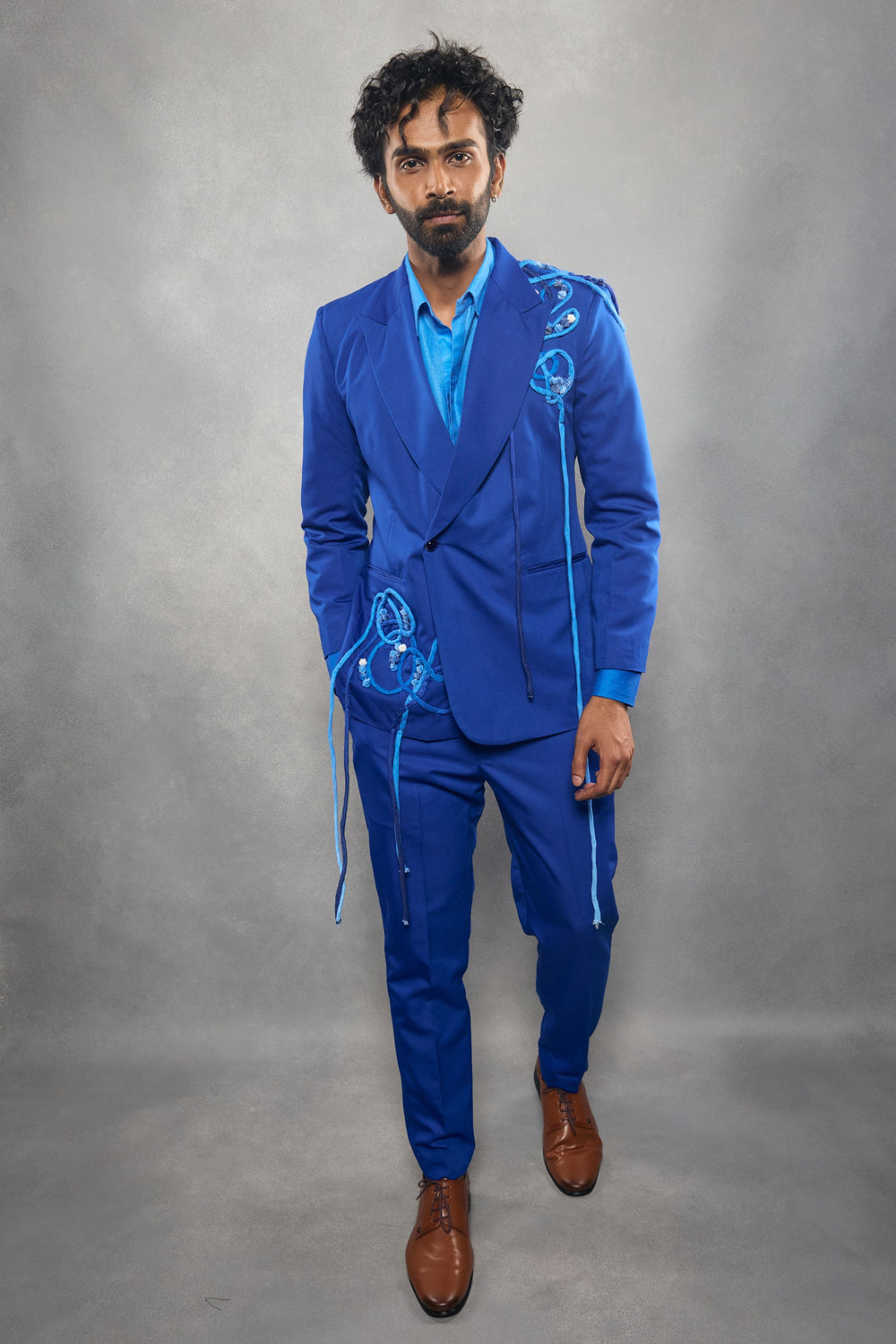 RAYAN Rope Textured Suit