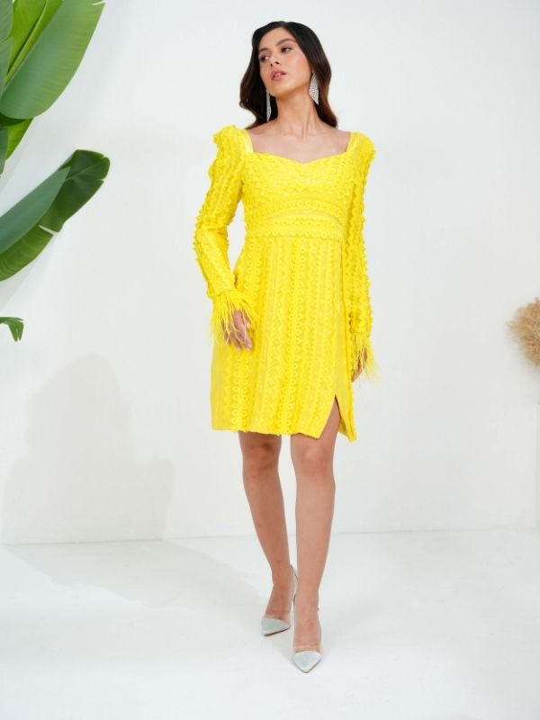SIERRA sequinned cutwork dress