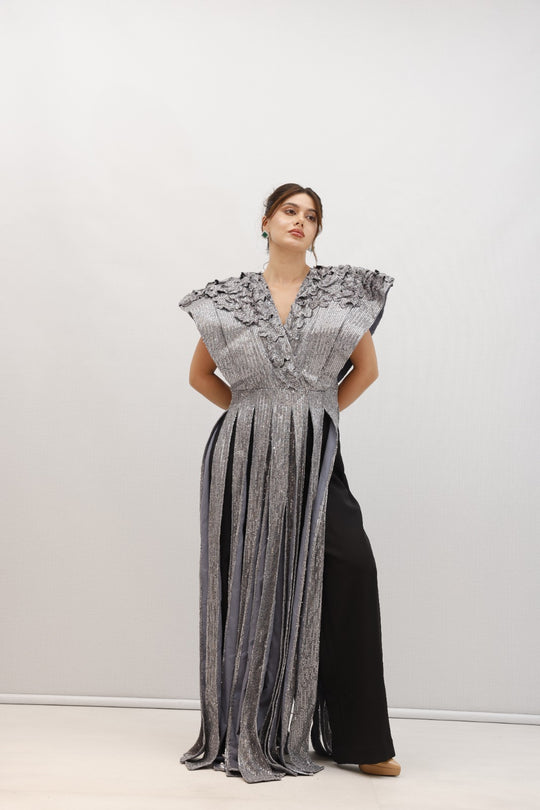 SILIA Structured panel Set With Pants